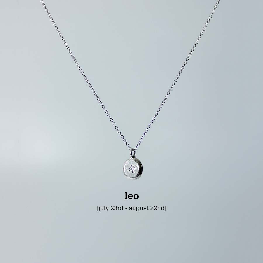 Sterling Silver Horoscope Necklaces - Silver - Horoscope - Necklace - Leo - Uneeka