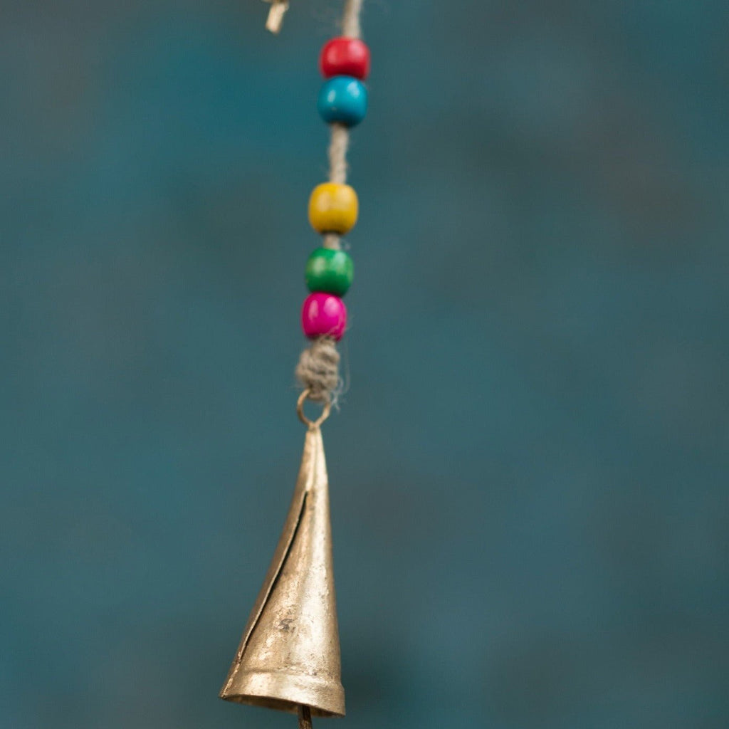 String Of Rainbow Bead Bells Hanging Decoration - STR213 - Uneeka