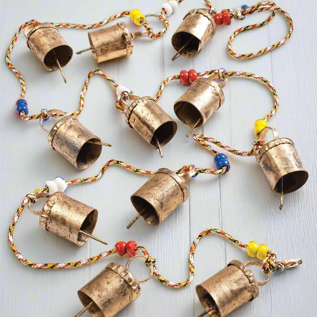 String of Traditional Indian Bells Hanging Decoration - RX20 - Uneeka