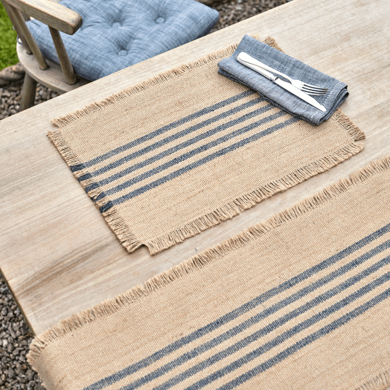 Striped Design Jute Placemat - JSPMM - Uneeka