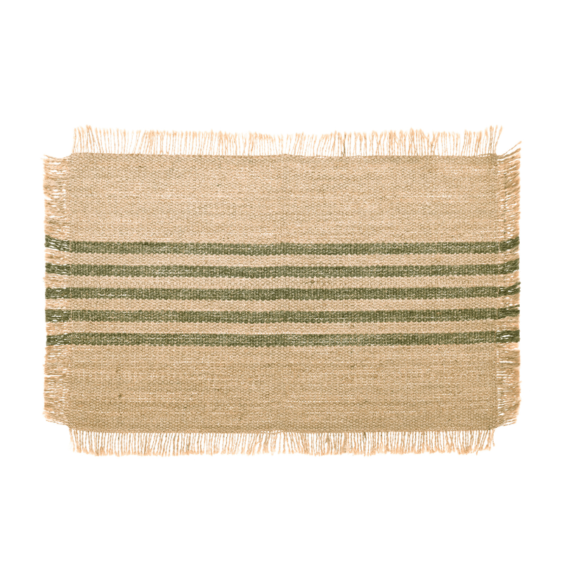 Striped Design Jute Placemat - JSPMO - Uneeka