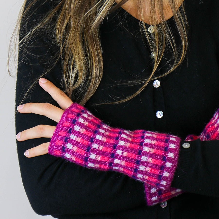 Striped Knit Hand Warmers - 90228 - Uneeka