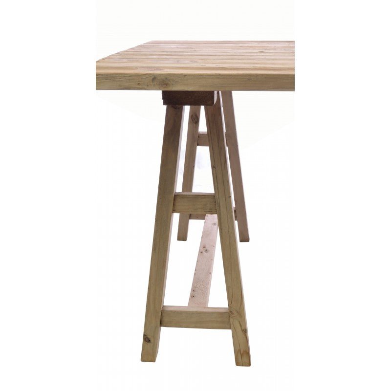 Stripped Vintage Trestle Dining Table - IG03 - Uneeka