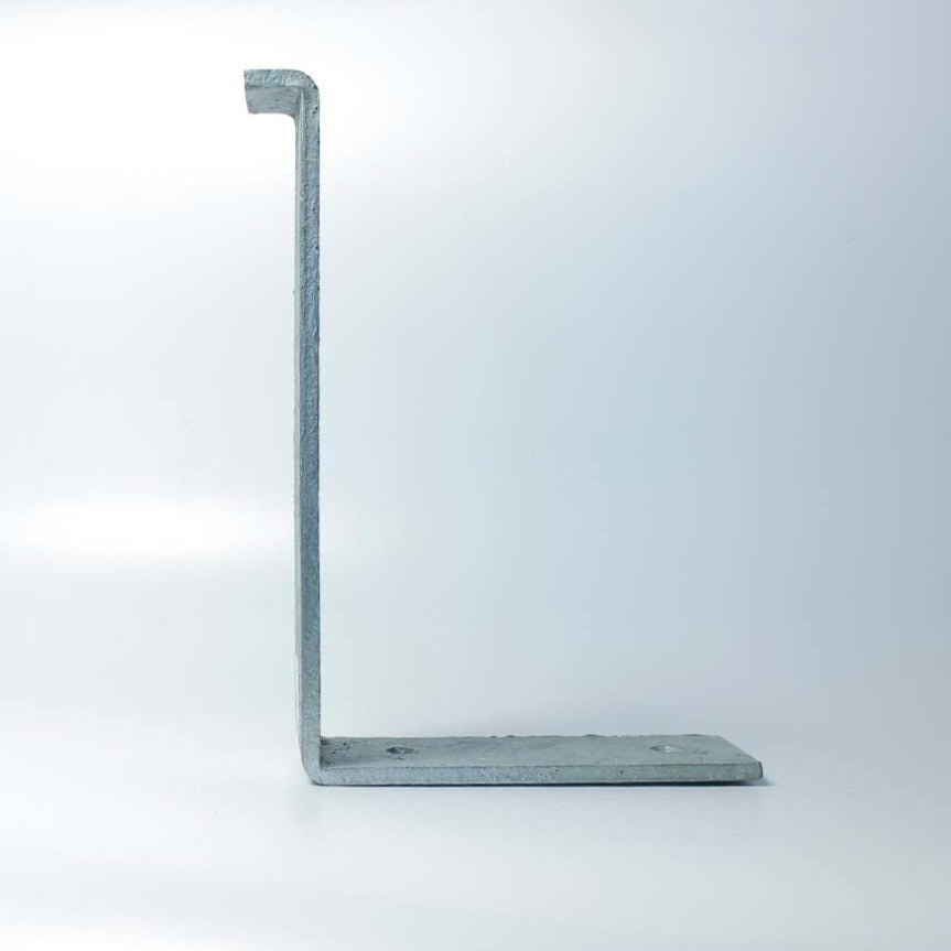 Strong Galvanised Utility Shelf Bracket with Angled Lip - 09.071.GLV.230 - Uneeka