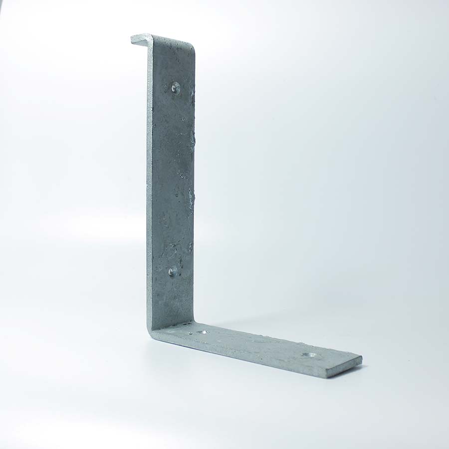 Strong Galvanised Utility Shelf Bracket with Angled Lip - 09.071.GLV.230 - Uneeka