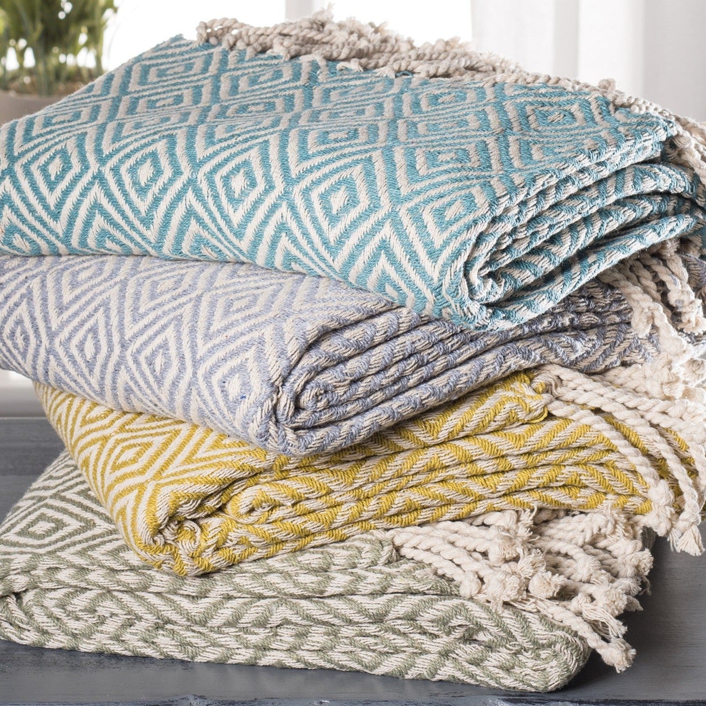 Bedroom Woven Throw Modern House Collection Blanket LUXURY ECO