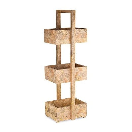 Sukha Mango Wood Bathroom Storage Caddy - SU0201 - Uneeka