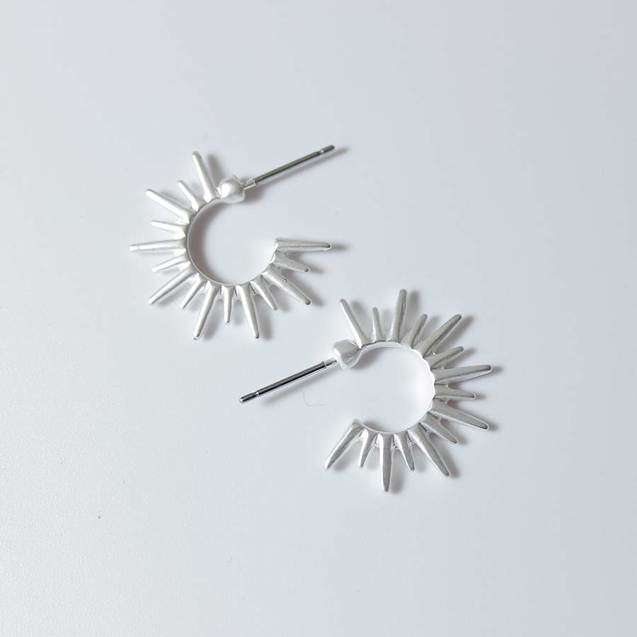 Sun C Shape Earrings - CE - 2304 - MS - Uneeka