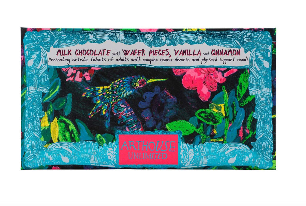 Sweet Nectar Chocolate with Vanilla, Cinnamon & Wafer Pieces Bar - CHOC075 - Uneeka