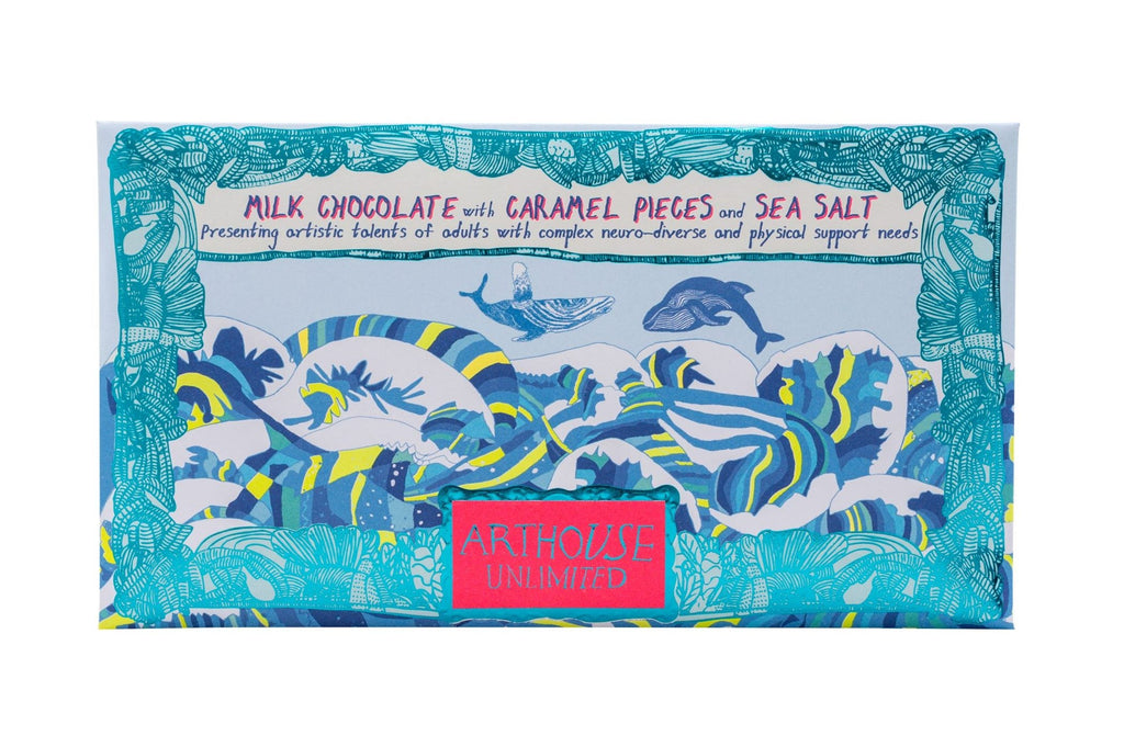 Swim With Whales Milk Chocolate Caramel & Sea Salt Bar - CHOC057 for christmas - Uneeka