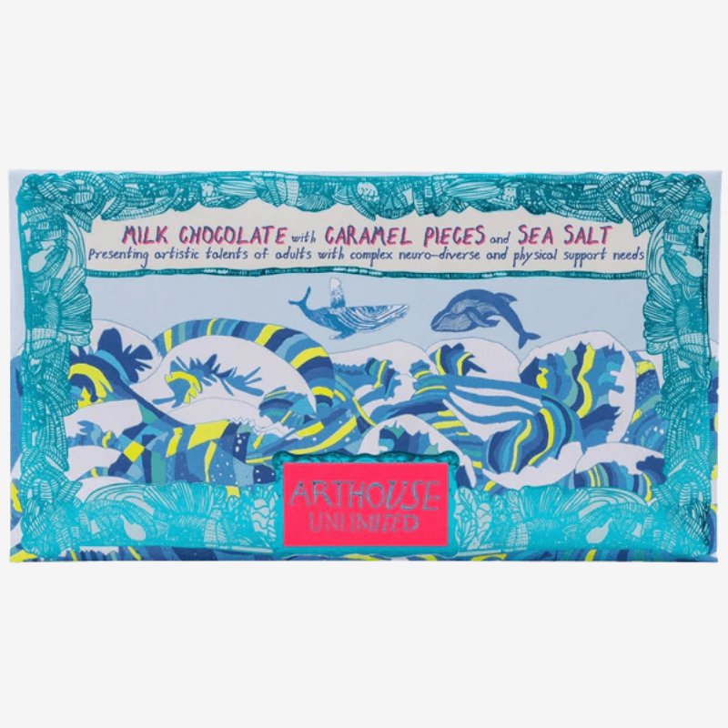Swim With Whales Milk Chocolate Caramel & Sea Salt Bar - CHOC057 for christmas - Uneeka