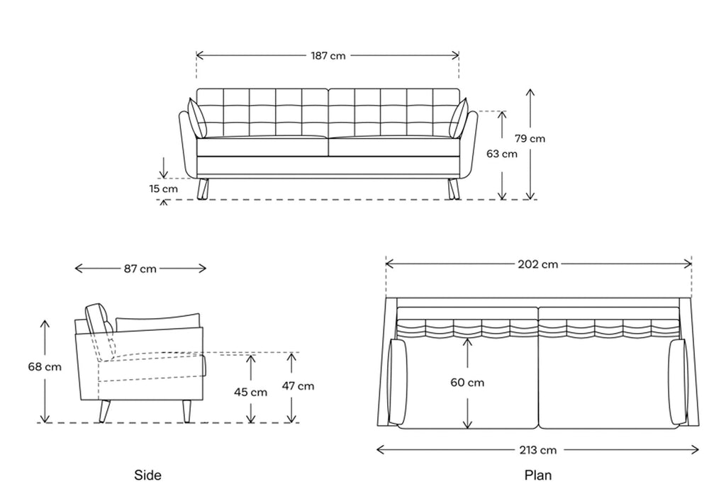 Swyft Model 10 3 Seater Sofa - Made To Order - MODEL10 - 030 - VUM - Uneeka