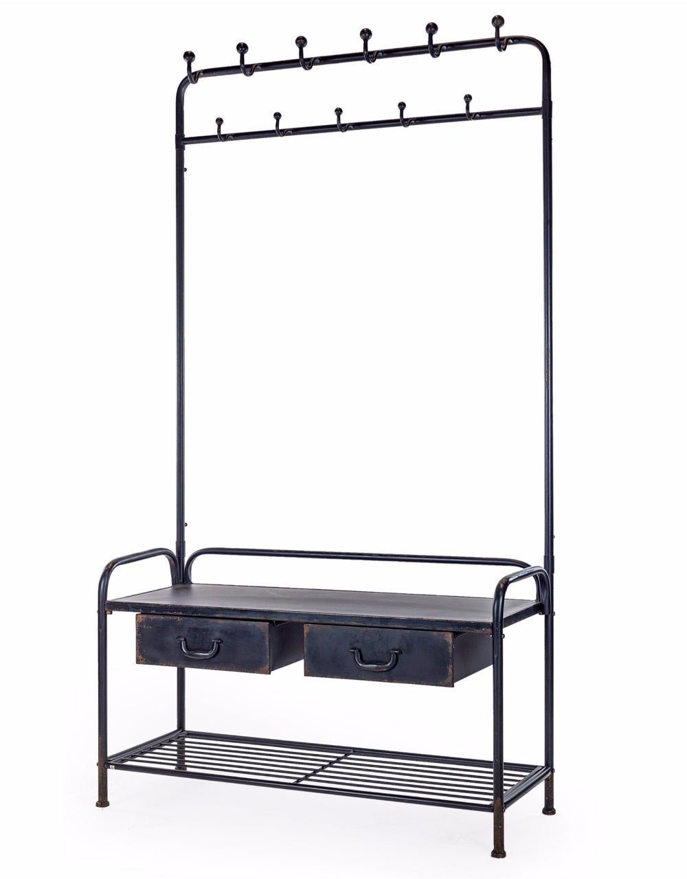 Tall Metal Shoe & Coat Storage Rack - VRN4 - Uneeka