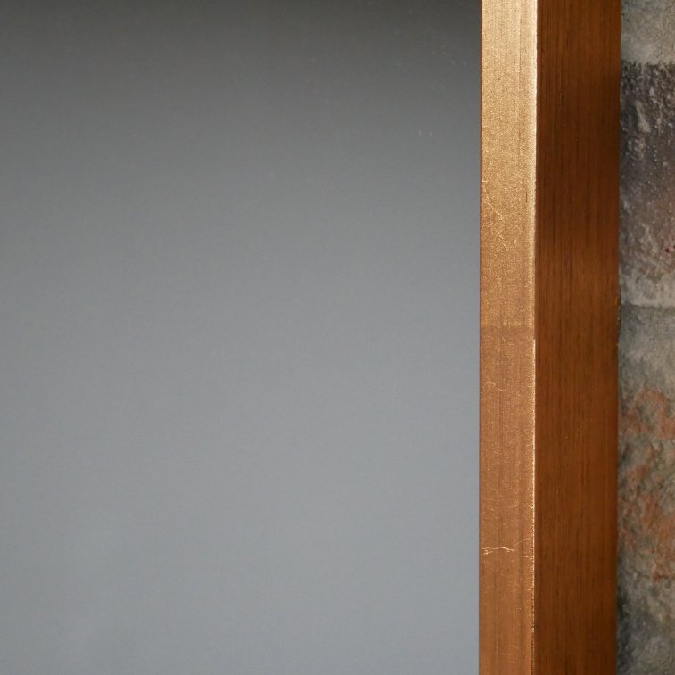 Tall Slim Copper Finish Oval Mirror - 6607 - Uneeka