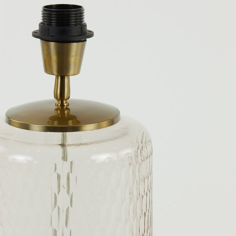 Tall Textured Glass Lamp Base in Light Pink - 8303495 - Uneeka