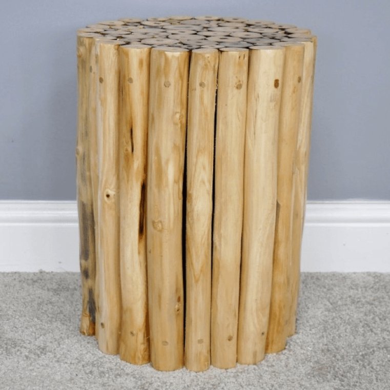 Teak Branch Side Table / Stool - 6522 - Uneeka