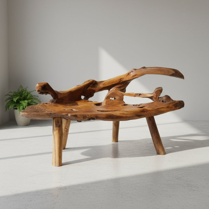 Teak Root Bench - IS36 - Uneeka