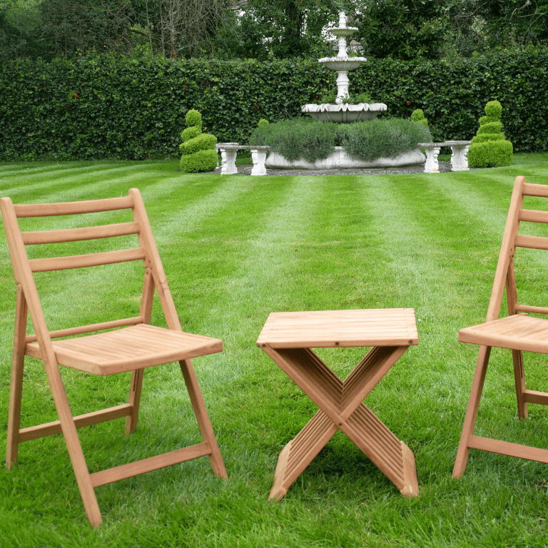 Teak Wood Folding Outdoor Table & Chairs Set - 9646 - Uneeka