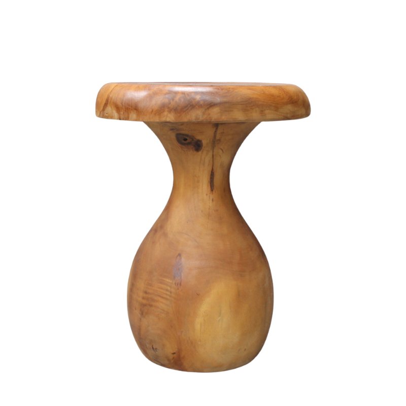 Teak Wood Mushroom Stool - IS040 - Uneeka