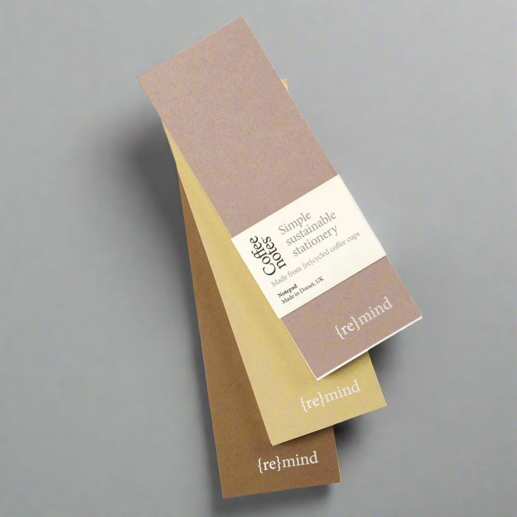 Tearaway List Recycled Coffee Cup & Repurposed Waste Notepads - NP - 3 - N - SK - 2 - HAZELNUT - Uneeka