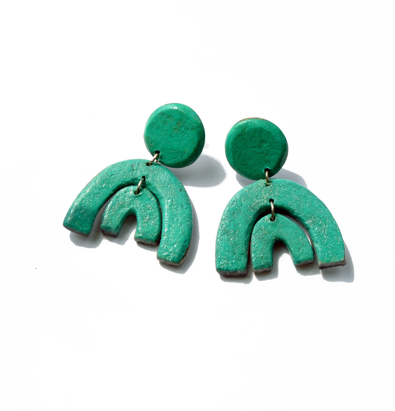 Tengetile Pulp Stud Earrings* - TPE emerald - Uneeka