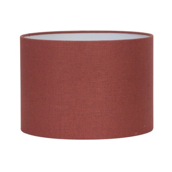 Terracotta Linen Cylinder Lampshade - 2220826 - Uneeka