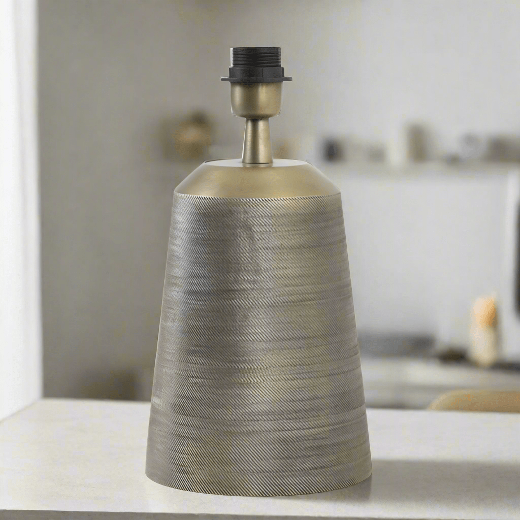 Textured Antique Bronze Metal Lamp Base - 8197218 LILOU - Uneeka