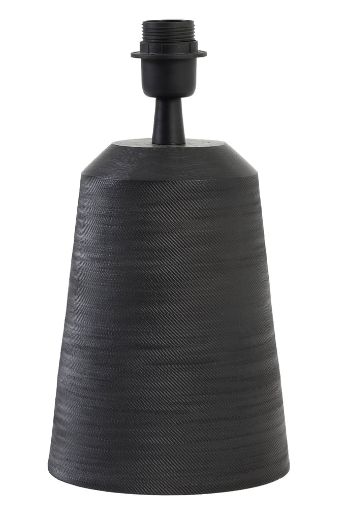 Textured Black Metal Lamp Base - 8197312 - Uneeka