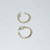 Textured C Shape Simple Earrings - CE - 19073 - GD - Uneeka