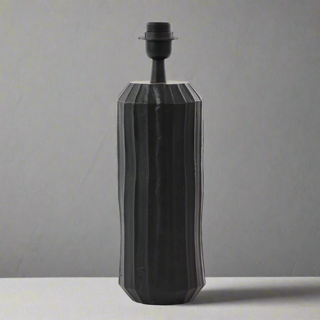 Textured Matt Black Lamp Base* - 8302212 - Uneeka