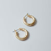 Textured Round Hoop Earrings - CE - 4122 - MG - Uneeka