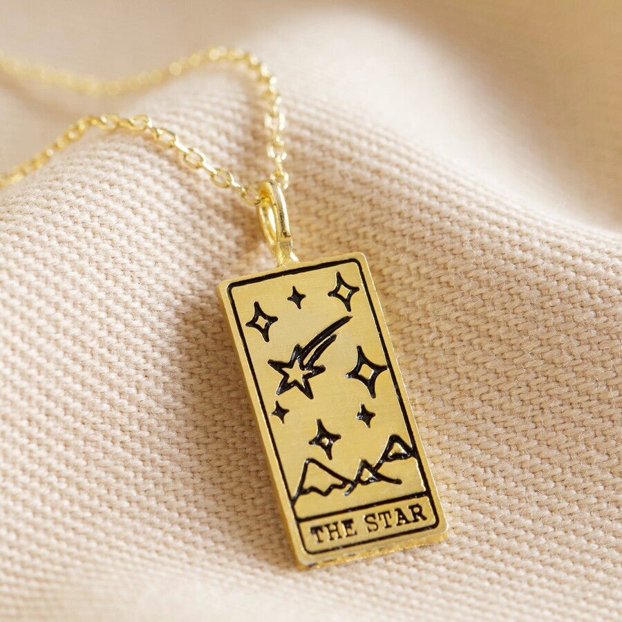 'The Star' Tarot Card Pendant Necklace - 38615 - Uneeka