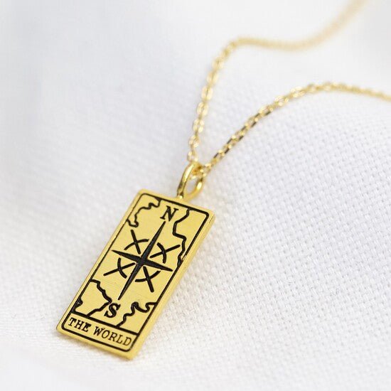 'The World' Tarot Card Pendant Necklace* - 38612 - Uneeka