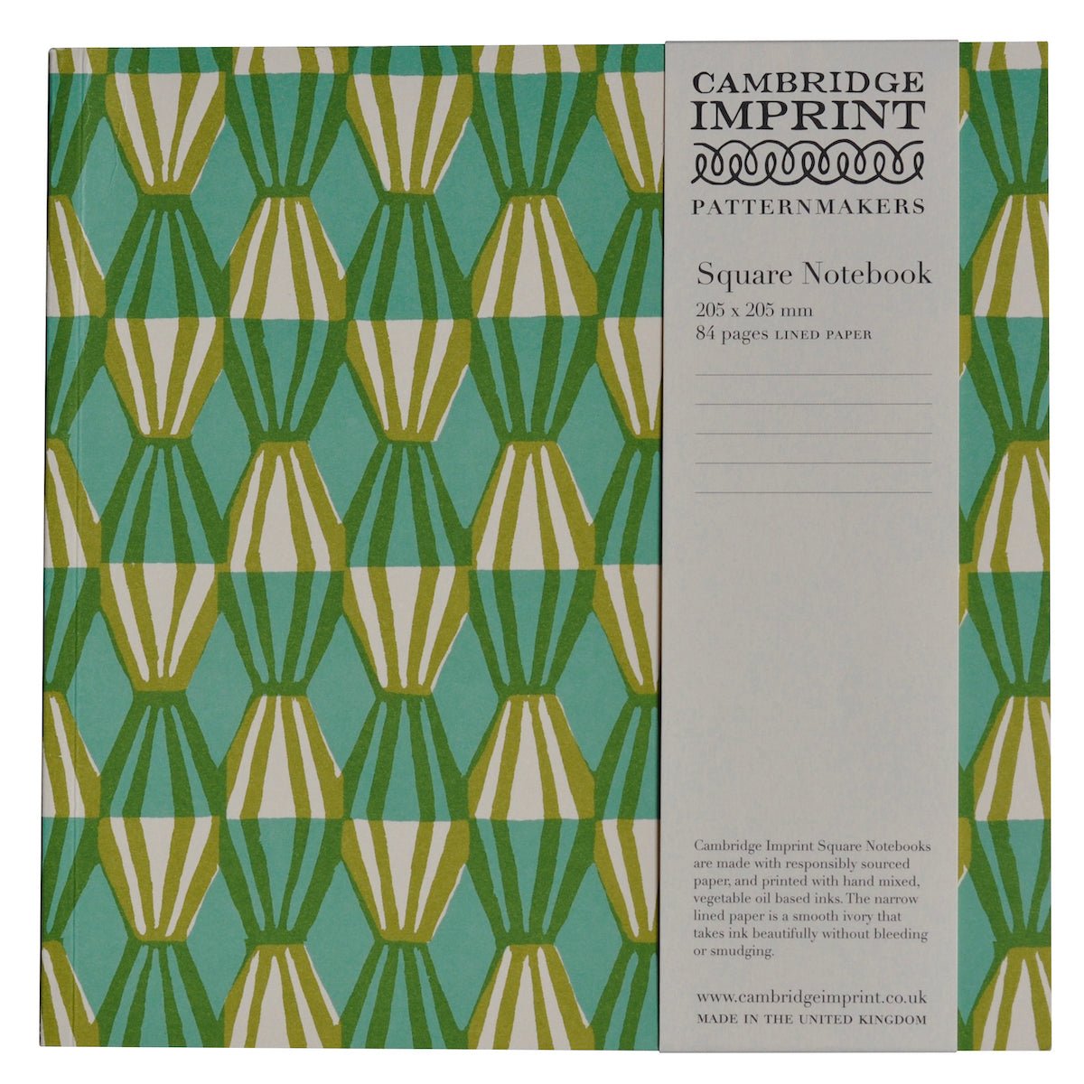 Threadwork Lined Paper Square Notebook - SQN THR green - Uneeka