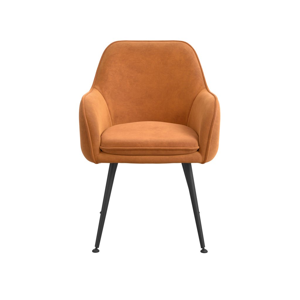 Tia Velvet Chair with Black Legs - TARBURCHA - Uneeka