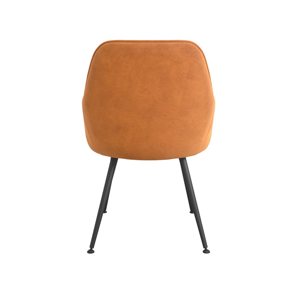 Tia Velvet Chair with Black Legs - TARBURCHA - Uneeka