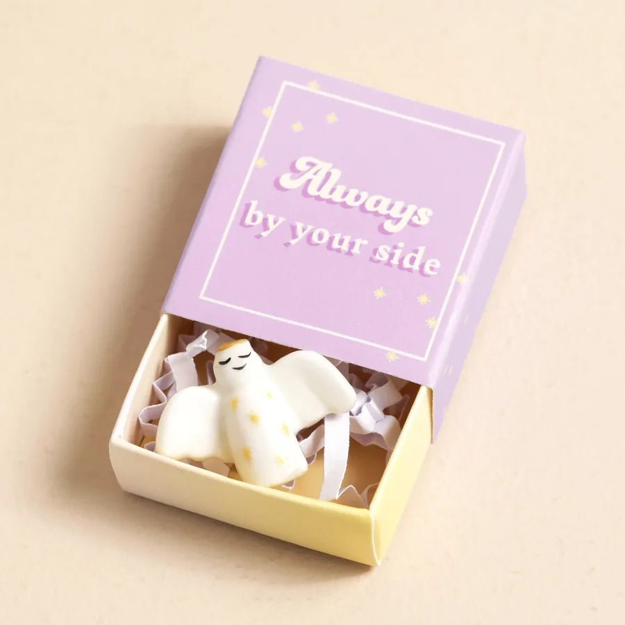 Tiny Matchbox Ceramic Angel Token - 74744 - Uneeka