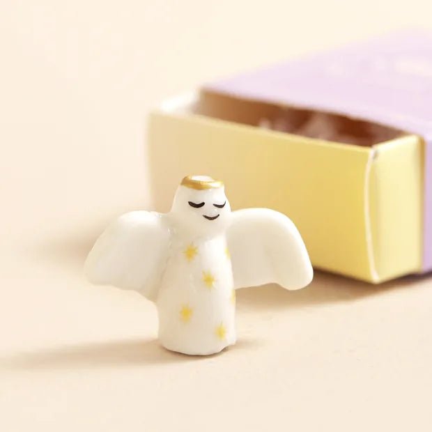 Tiny Matchbox Ceramic Angel Token - 74744 - Uneeka