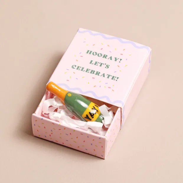 Tiny Matchbox Ceramic Champagne Token - 67460 - Uneeka