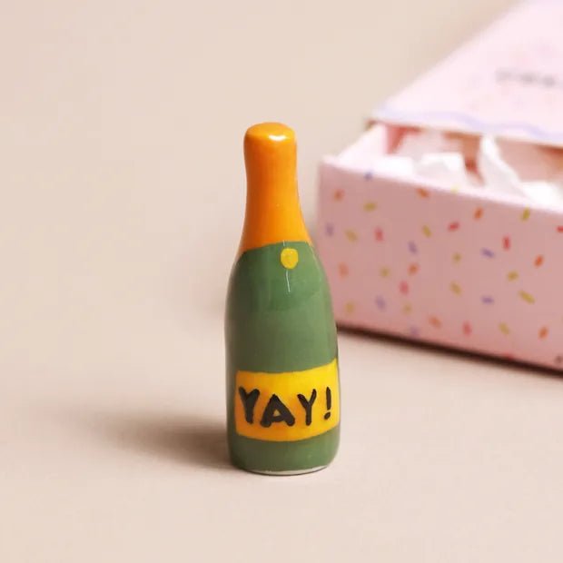 Tiny Matchbox Ceramic Champagne Token - 67460 - Uneeka