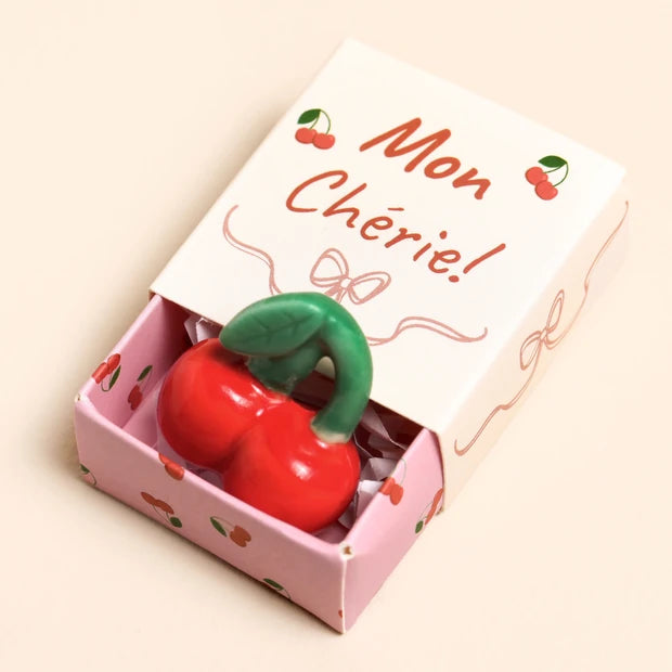 Tiny Matchbox Ceramic Cherry Token - 82211 - Uneeka