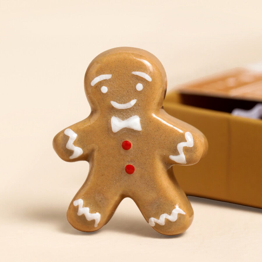 Tiny Matchbox Ceramic Gingerbread Man Token - 80432 - Uneeka