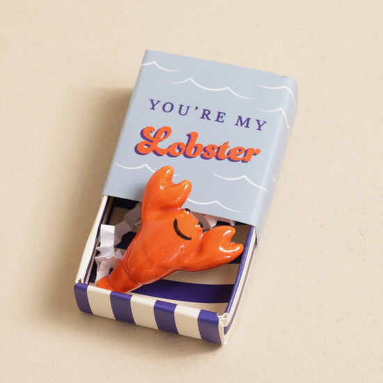 Tiny Matchbox Ceramic Lobster Token - 74747 - Uneeka