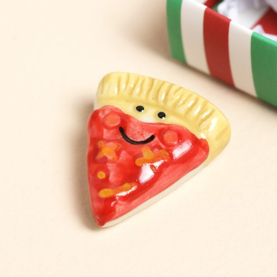Tiny Matchbox Ceramic Pizza Token - 79488 - Uneeka