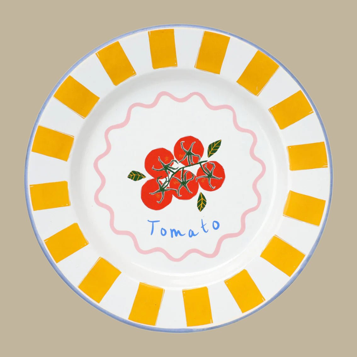 Tomato Enamel Dinner Plate - ENML - PLATE - TOM - 25 - Uneeka