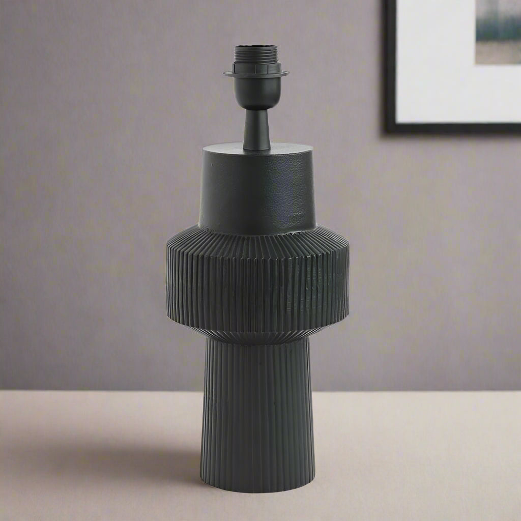 Tower Design Matt Black Lamp Base - 8300158 - Uneeka