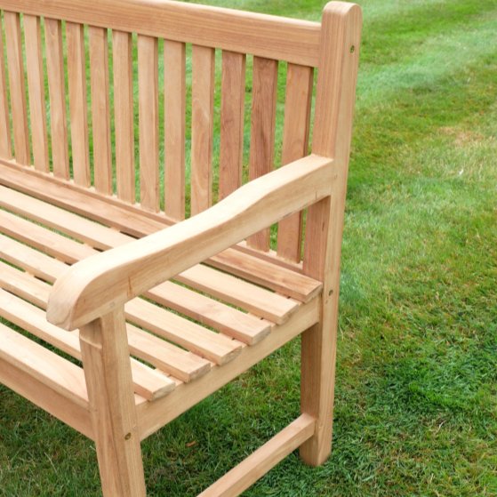 Traditional Teak Wood Outdoor Bench - 10174 - Uneeka