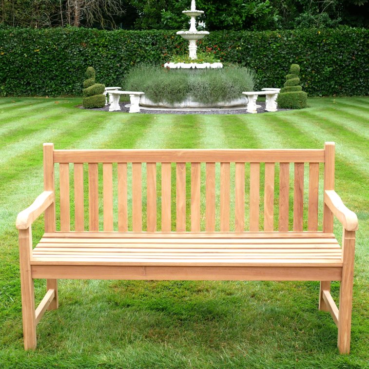 Traditional Teak Wood Outdoor Bench - 10174 - Uneeka