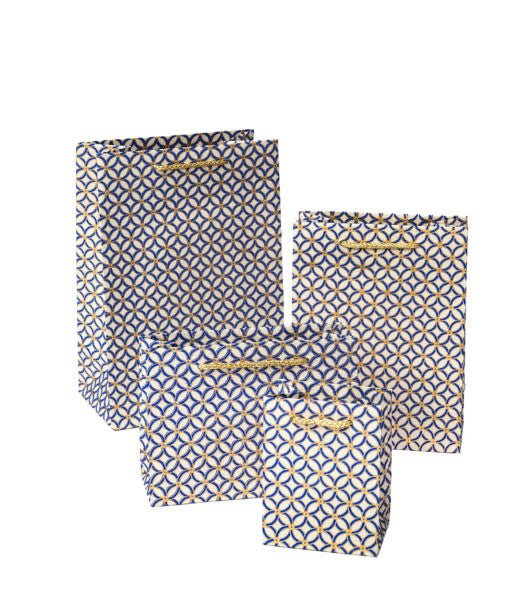 Trellis Print Gift Bags - GBG4023R - mini - Uneeka