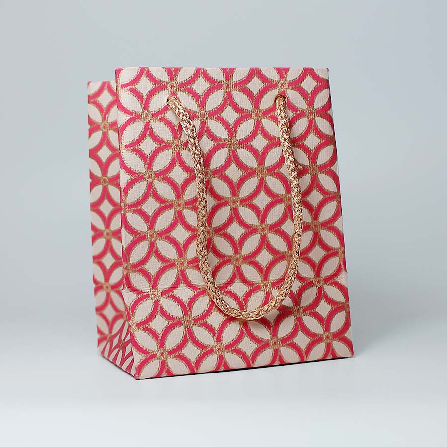 Trellis Print Gift Bags - GBG4023R - mini - Uneeka
